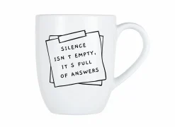 Cosy & Trendy Mok Cosy Silence isn't empty 53cl - porselein - wit