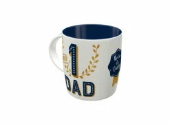 Mok Dad 33cl - porselein - blauw & wit