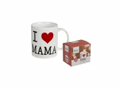Mok I Love Mama 10x8cm - keramiek - wit