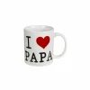 Mok I Love Papa 10x8cm - keramiek - wit