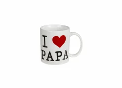 Mok I Love Papa 10x8cm - keramiek - wit
