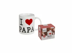 Mok I Love Papa 10x8cm - keramiek - wit