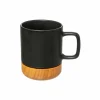 Mok Modern Wood 43cl - keramiek - bruin & zwart