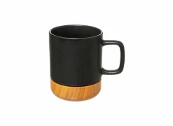 Mok Modern Wood 43cl - keramiek - bruin & zwart
