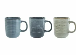 Cosy & Trendy Mok Samos 38cl - keramiek - blauw & taupe