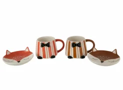 Mok Vos 15x13x11cm - keramiek - bruin & oranje