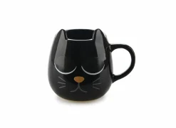 Bergers Mok Wake Cat 40cl - keramiek - zwart