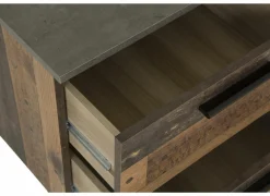 Nachtkastje Attaylar 45x42x41cm  - decor - oldwood vintage & donkergrijs