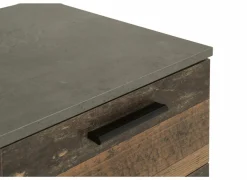 Nachtkastje Attaylar 45x42x41cm  - decor - oldwood vintage & donkergrijs