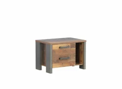 Nachtkastje Clif 62x42x41cm - decor - old wood & beton
