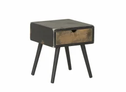 Nachtkastje Esperanto 40x40x46cm - den massief & decor - naturel & zwart