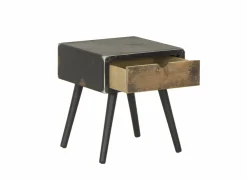 Nachtkastje Esperanto 40x40x46cm - den massief & decor - naturel & zwart