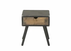 Nachtkastje Esperanto 40x40x46cm - den massief & decor - naturel & zwart