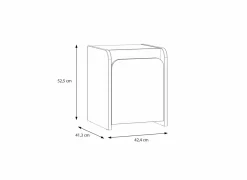 Nachtkastje Hoa 42x41x53cm - decor - mauvella eik & groen