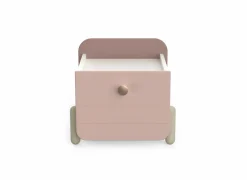 Demeyere Nachtkastje Jade 39,5x36x38cm - decor - mat roze & mat wit