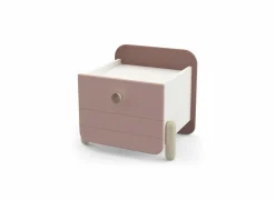 Demeyere Nachtkastje Jade 39,5x36x38cm - decor - mat roze & mat wit