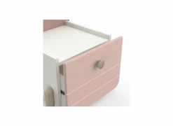 Demeyere Nachtkastje Jade 39,5x36x38cm - decor - mat roze & mat wit