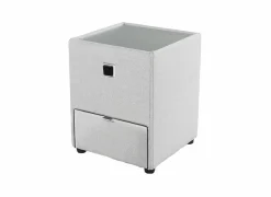 Nachtkastje Lancy 42,5x45x53cm - polyestervezel - grijs