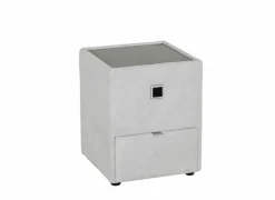 Nachtkastje Lancy 42,5x45x53cm - stof - ecru