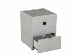 Nachtkastje Lancy 42,5x45x53cm - stof - ecru