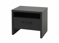 Nachtkastje Rosie 55x41x45cm - melamine - nox zwart