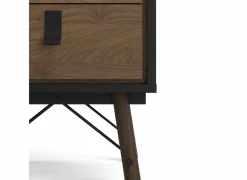 Nachtkastje Ry 44x41x60cm - decor - matzwart & okkernoot