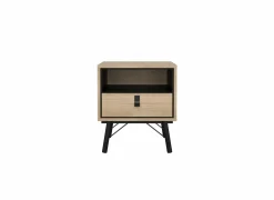 Nachtkastje Ry 54x41x60cm - decor - bruin & zwart