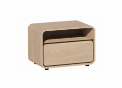 Nachtkastje 56x37x40cm - melamine - brushed sand oak nature