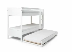 Onderschuifbed Duet 90cm - beuk massief - beuk wit