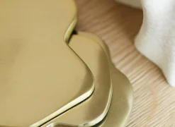 Salt & Pepper Onderzetter Charm 10x9,50cm - goud - set van 4