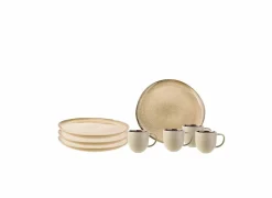 Cosy & Trendy Ontbijtservies Oona 8-delig - keramiek - zand & groen