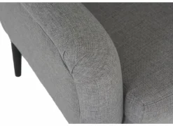 Oorfauteuil en poef Canto 76x80x107cm - stof - taupe