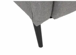 Oorfauteuil en poef Canto 76x80x107cm - stof - taupe