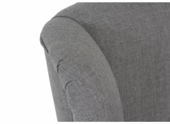 Oorfauteuil en poef Canto 76x80x107cm - stof - taupe