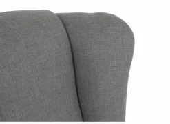 Oorfauteuil en poef Canto 76x80x107cm - stof - taupe