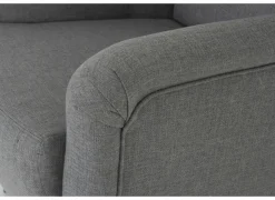 Oorfauteuil en poef Canto 76x80x107cm - stof - taupe