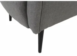 Oorfauteuil en poef Canto 76x80x107cm - stof - taupe