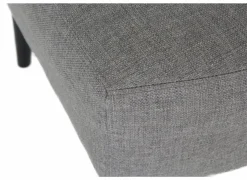 Oorfauteuil en poef Canto 76x80x107cm - stof - taupe