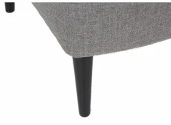 Oorfauteuil en poef Canto 76x80x107cm - stof - taupe