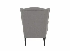 Oorfauteuil en poef Canto 76x80x107cm - stof - taupe