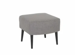 Oorfauteuil en poef Canto 76x80x107cm - stof - taupe