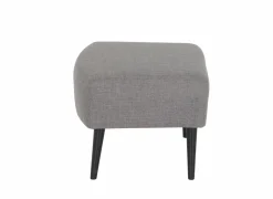 Oorfauteuil en poef Canto 76x80x107cm - stof - taupe