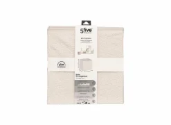 Opbergbox 31x31cm - bouclé - wit