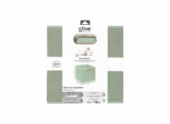 Opbergbox 31x31cm - stof - saliegroen