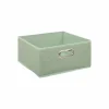 Opbergbox 31x15cm - stof - saliegroen
