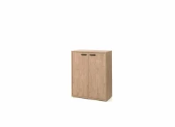 Opbergkast Capo 90x40x112cm - melamine - golden oak