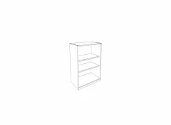 Opbergkast Pronto 90x40x112cm - melamine - bruin & zwart