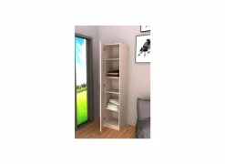 Opbergkast 40x40x180cm - decor - witte eik