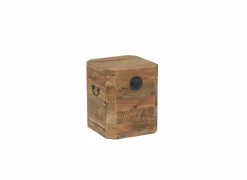 Opbergkoffer Mahjong 40x48x40cm - gerecycleerd den massief - naturel