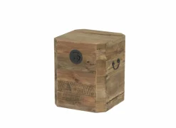 Opbergkoffer Mahjong 40x48x40cm - gerecycleerd den massief - naturel